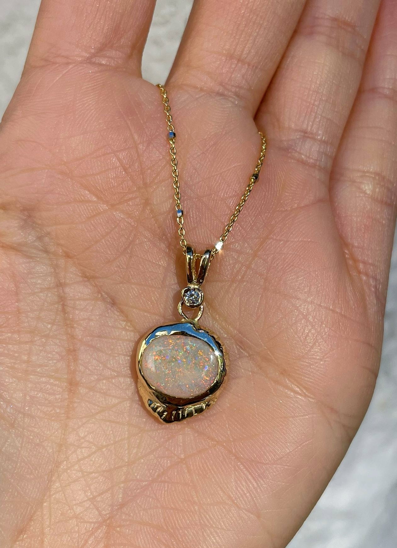 Enchanted Sun Opal Necklace
