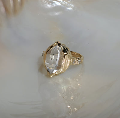 Guardian Herkimer Heart Ring