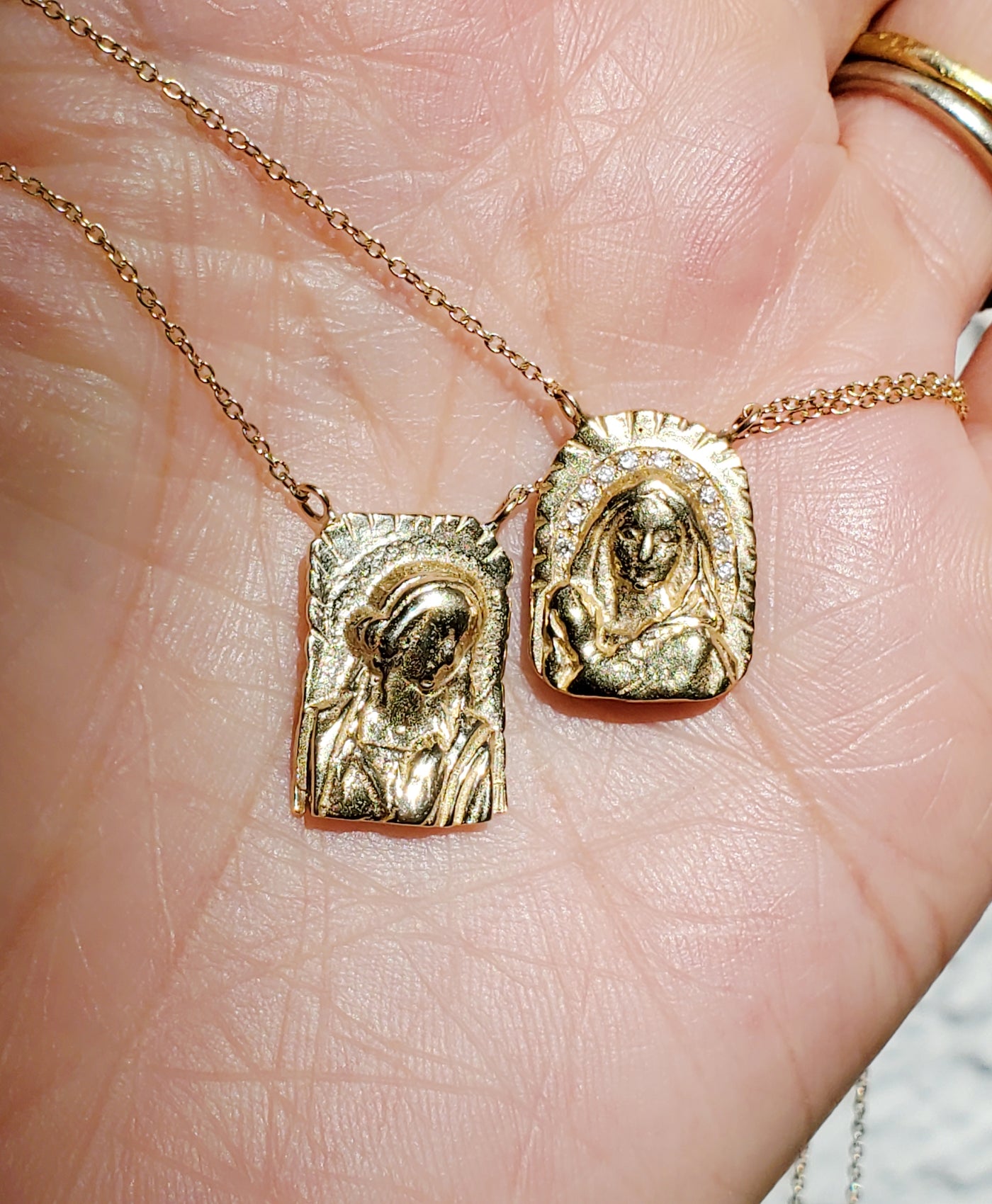 Blessed Mother Scapular Necklace