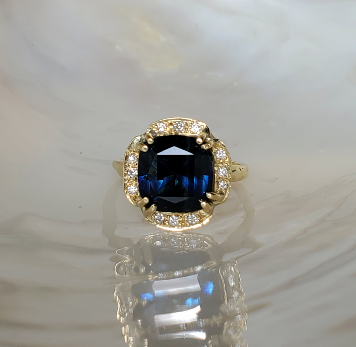 Royal Dark Blue Sapphire Ring