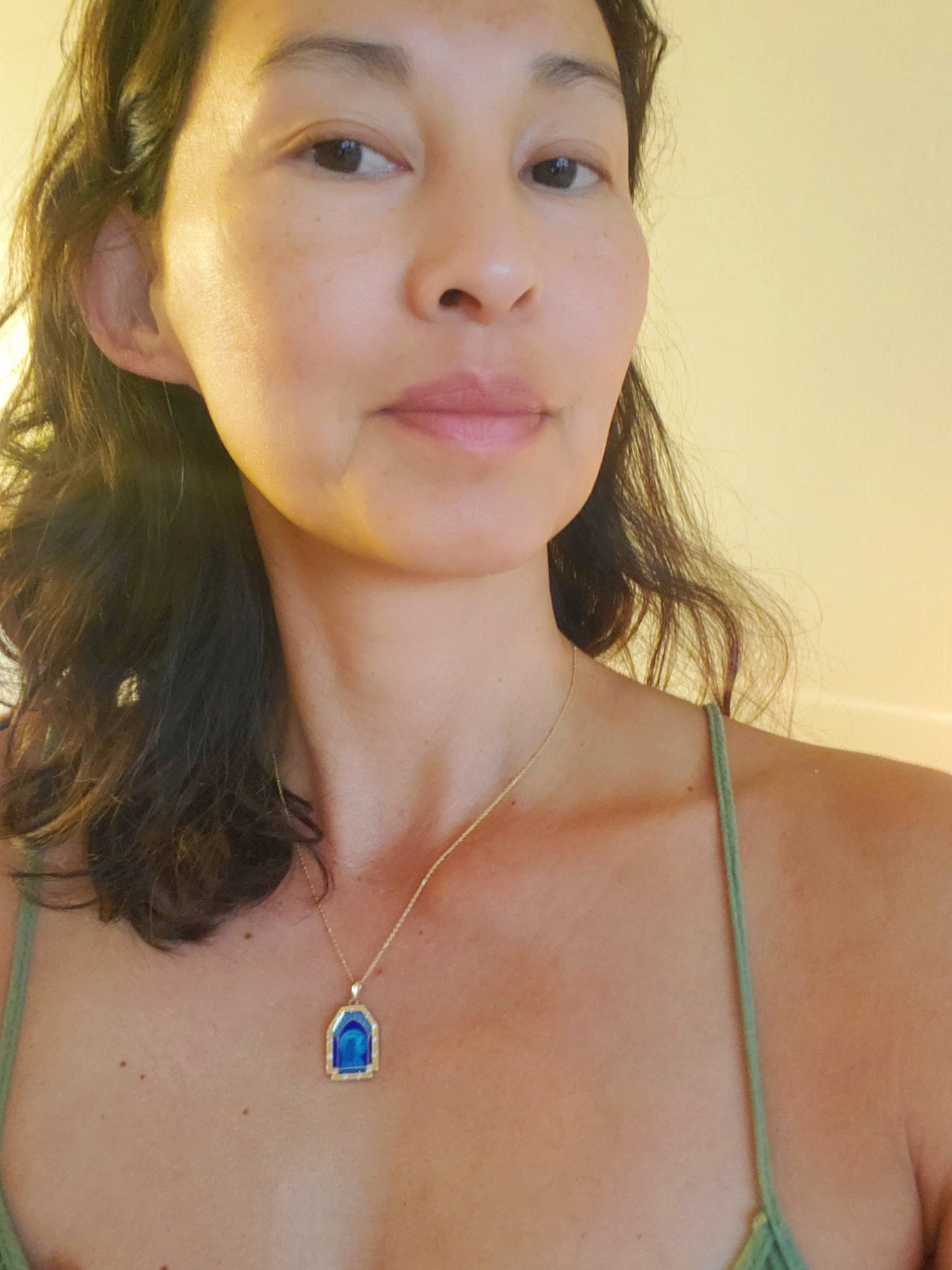 Mary of the Heart Blue Necklace