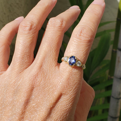 Majestic Cornflower Blue Sapphire Ring