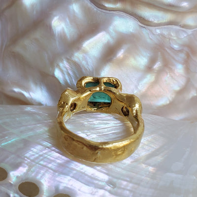 22k Enchanted Emerald Supreme Ring