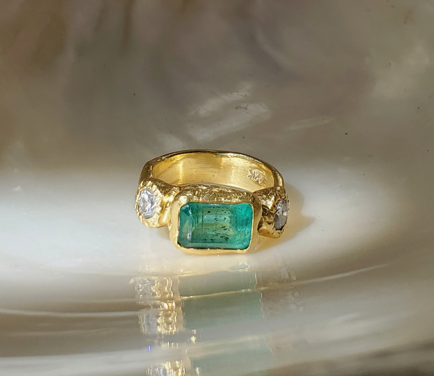 22k Enchanted Emerald Supreme Ring