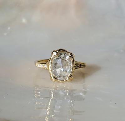 Enchanted Oval Icy Rustic Diamond Ring