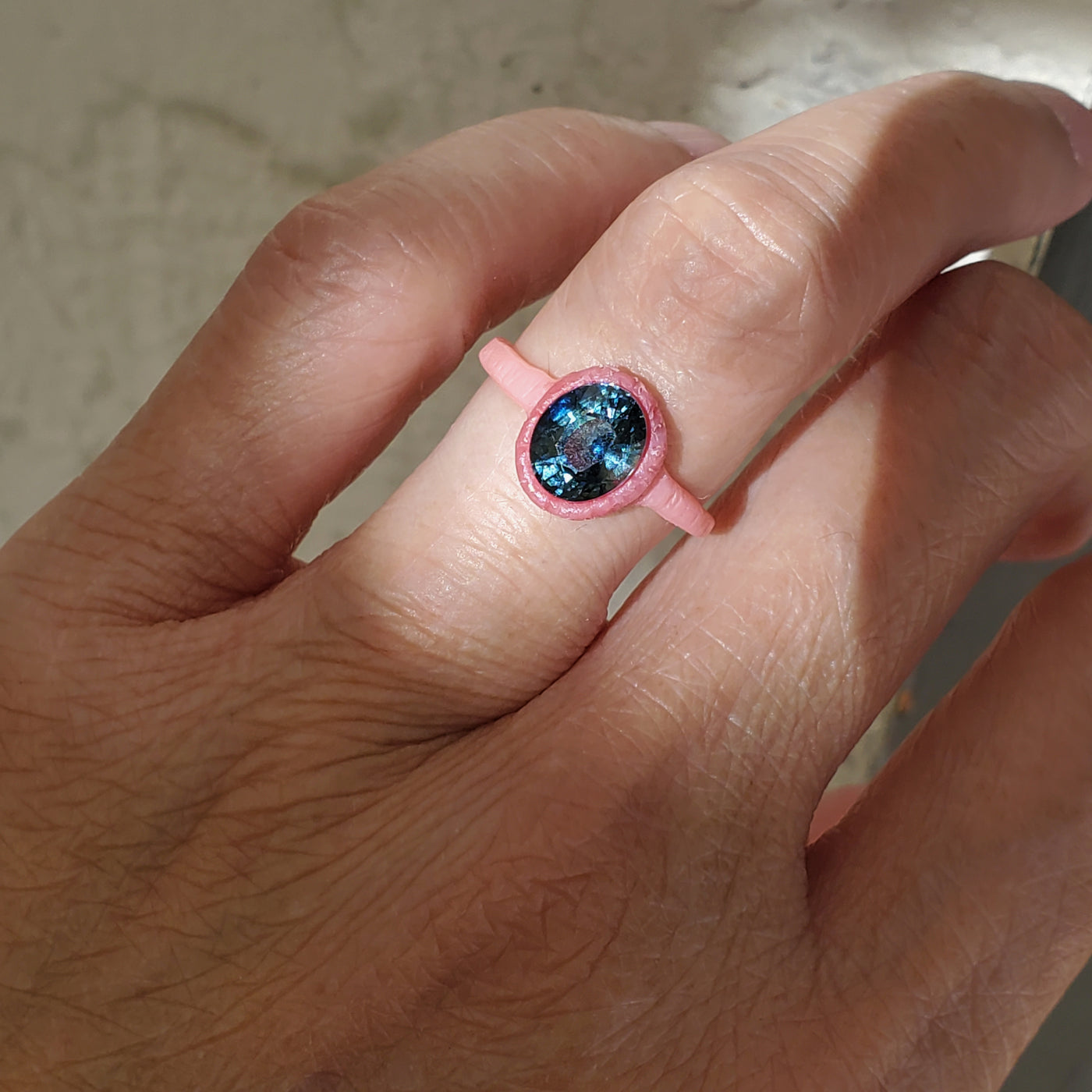 Enchanted Green Blue Sapphire Ring - PRE ORDER