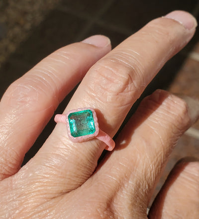 Magnifiecent Emerald Shield Ring - PRE ORDER