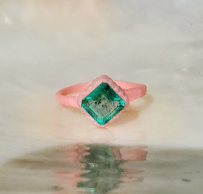 Magnifiecent Emerald Shield Ring - PRE ORDER