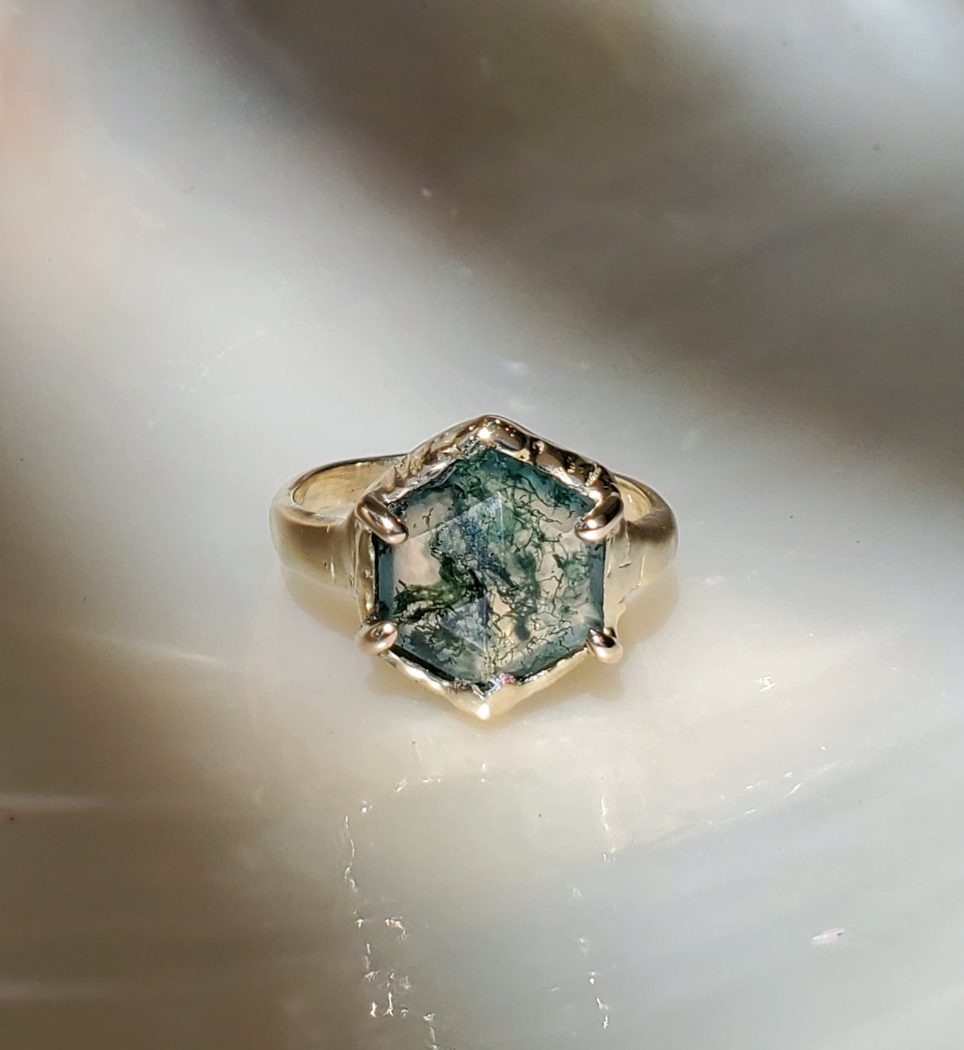 Enchanted Moss Agate Ring (limited edition)