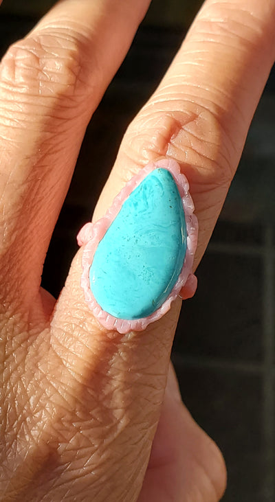Guardian Turquoise Shield Ring - Pre Order