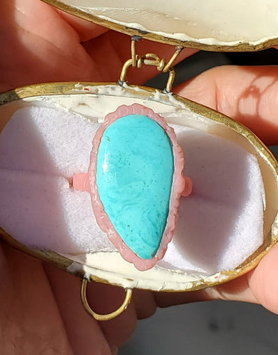 Guardian Turquoise Shield Ring - Pre Order