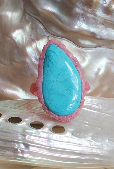 Guardian Turquoise Shield Ring - Pre Order
