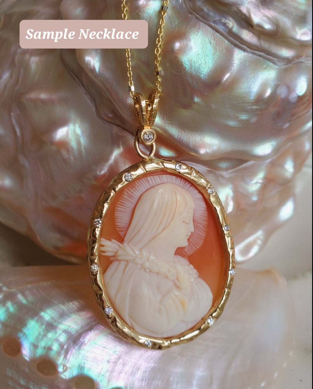 Pre * Order - Miraculous Our Lady of Fatima Cameo Necklace