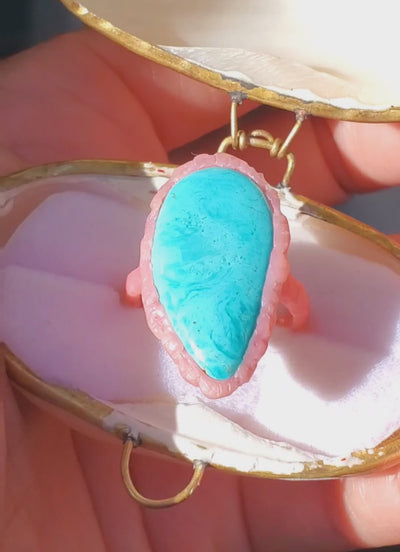 Guardian Turquoise Shield Ring - Pre Order