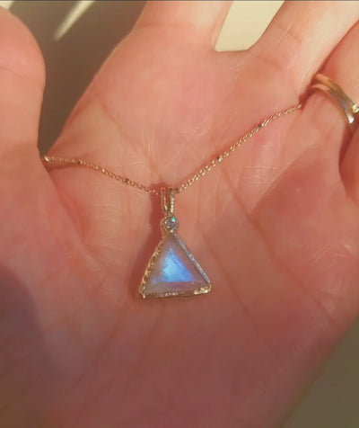 Pyramid of Light Moonstone Necklace  - (Limited Edition)