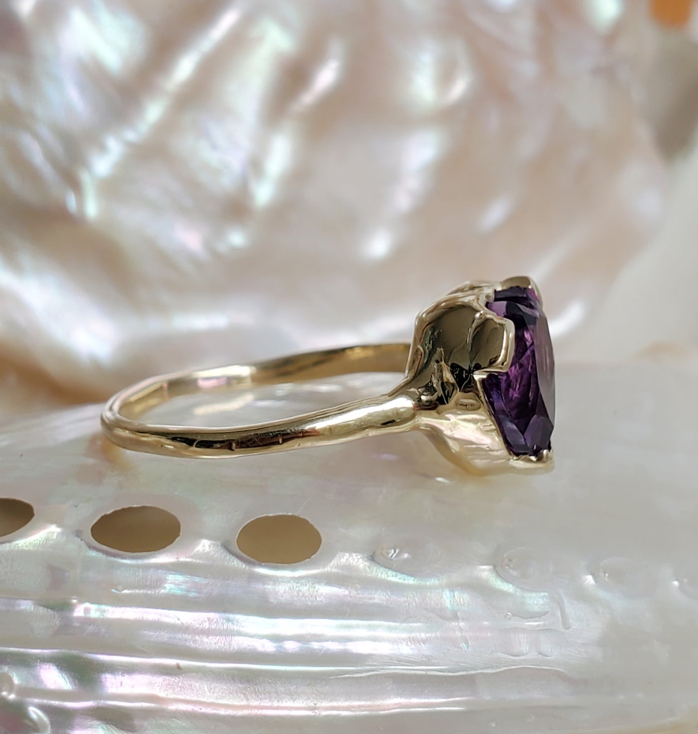Amethyst Love Heart Ring - Limited Edition
