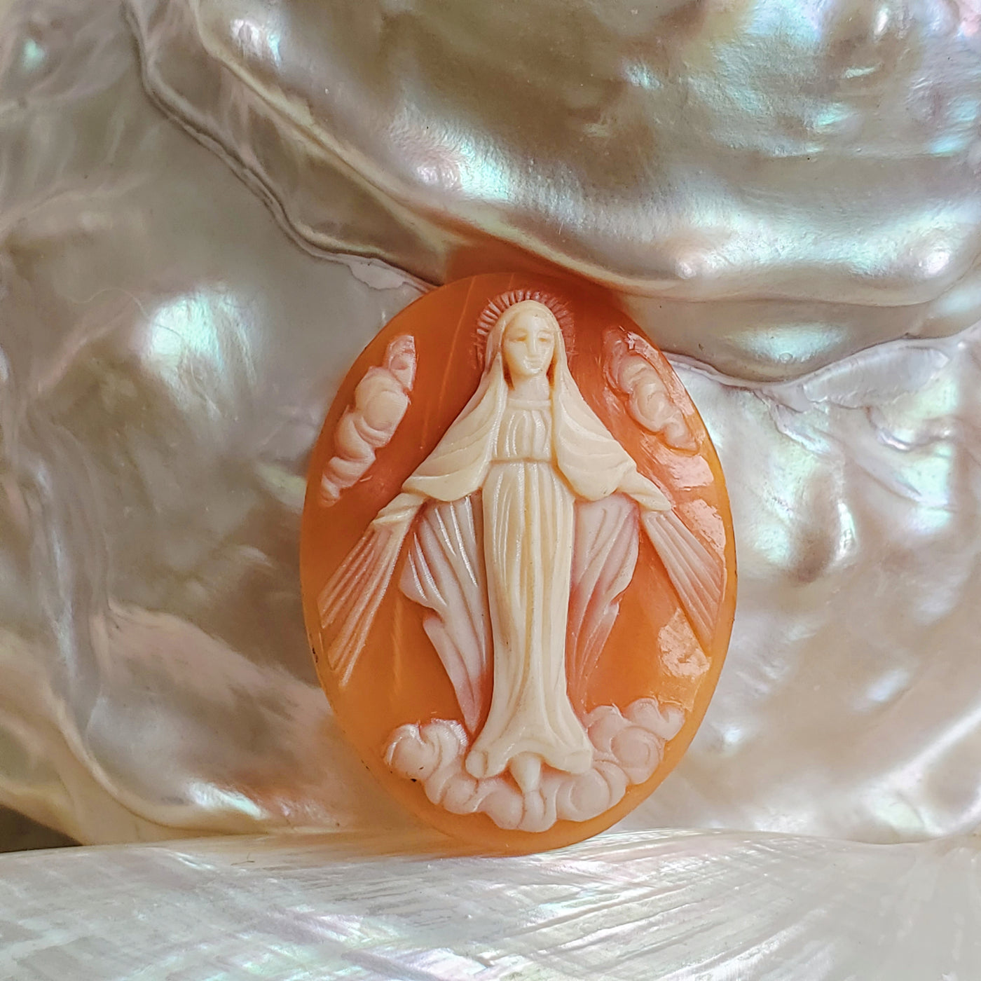 Reserved * Lauren* Custom - Divine Miraculous Lady of love w/ 3 Moss Agates