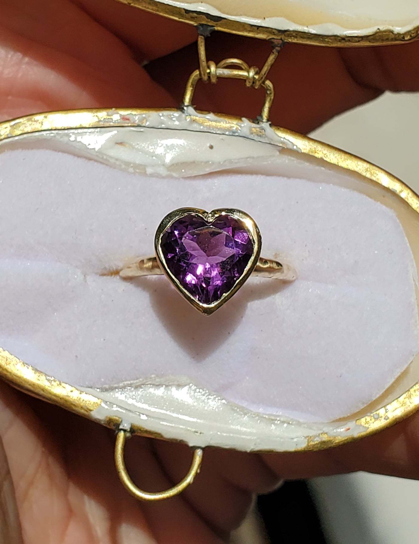 Amethyst Love Heart Ring - Limited Edition