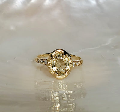 Enchanted Oval Yellow Sapphire Ring