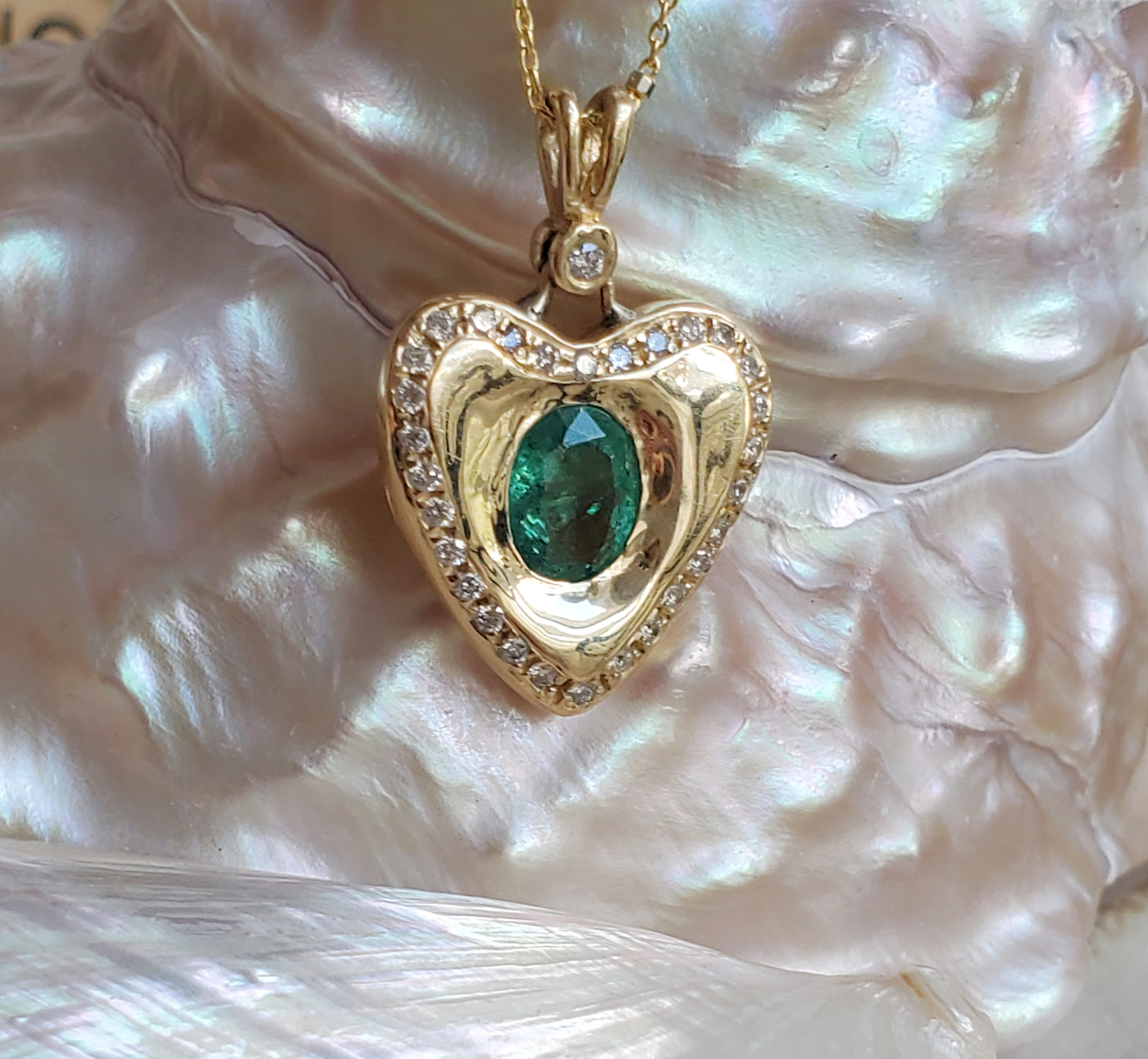 Guardian Emerald Heart Necklace