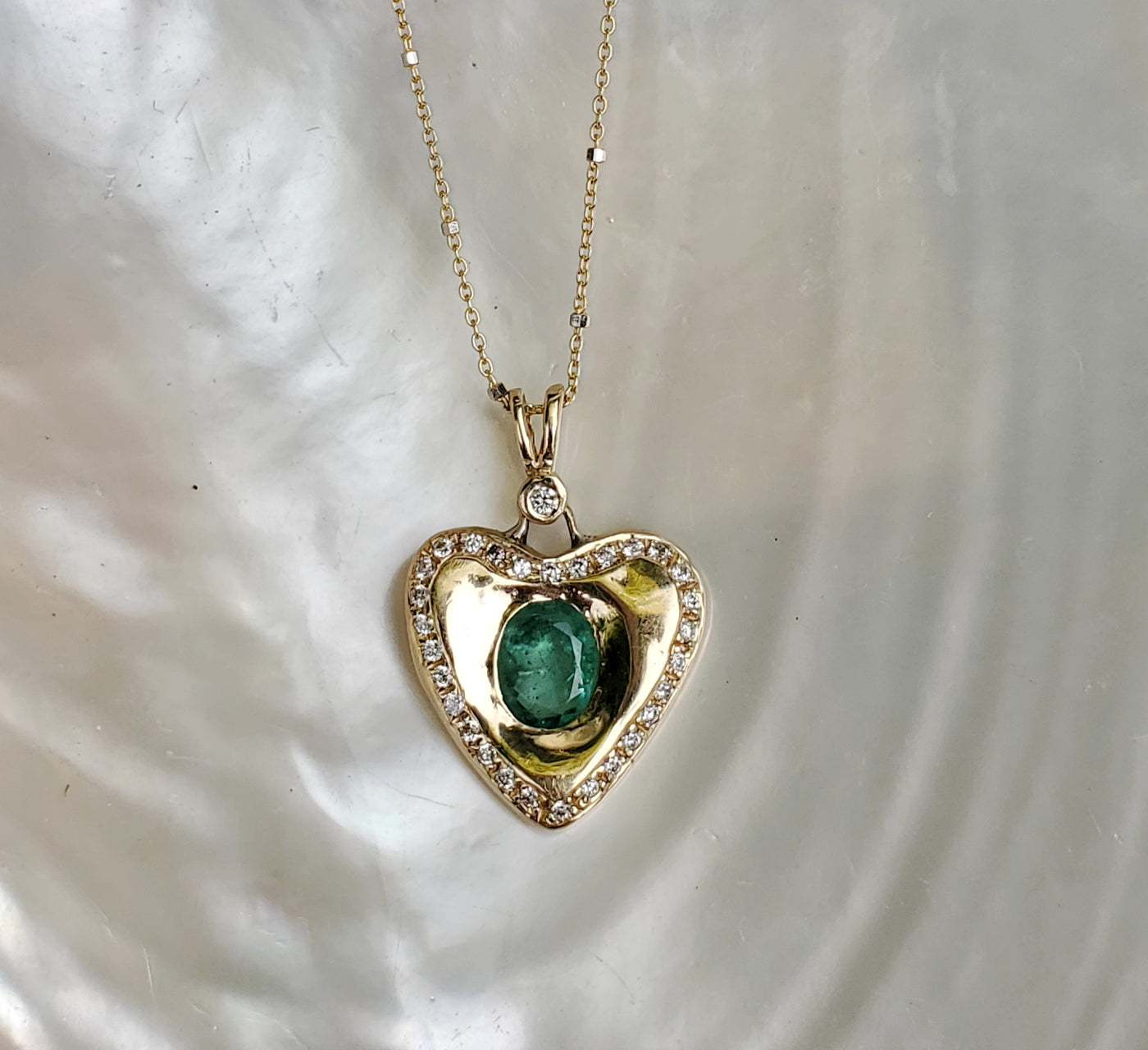 Guardian Emerald Heart Necklace