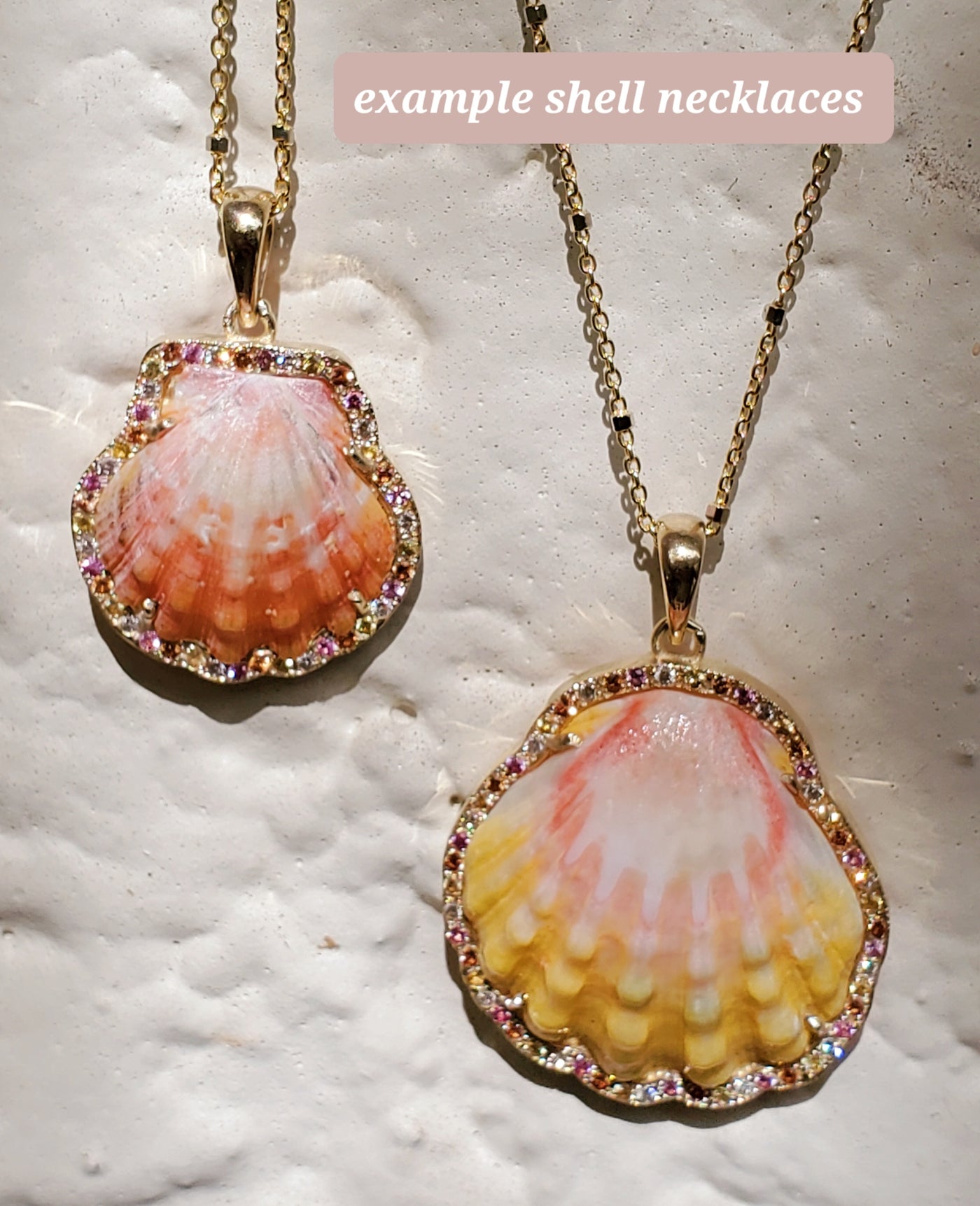 Pre - Order Enchanted Rainbow Sunrise Shell Necklace * Large III