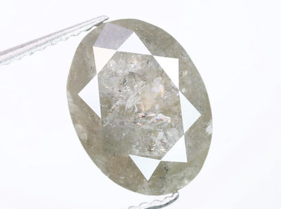 RESERVED JAAN* Custom - Guardian Oval Grey Rustic Diamond Ring