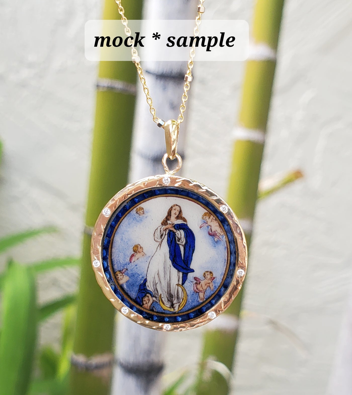 Assumption of Mary French Porcelain Necklace * Pre Order