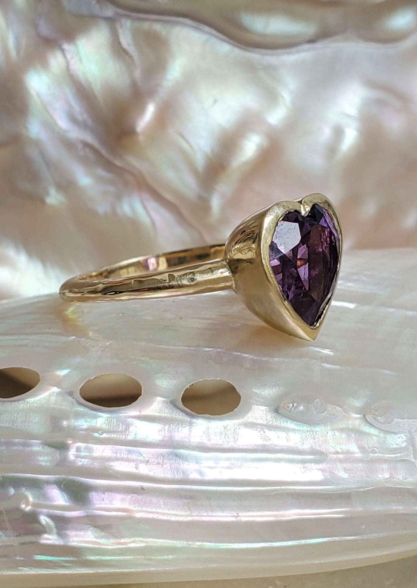 Amethyst Love Heart Ring - Limited Edition
