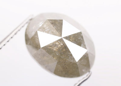 RESERVED JAAN* Custom - Guardian Oval Grey Rustic Diamond Ring