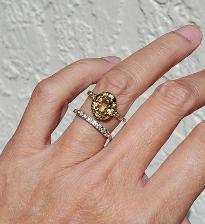 Enchanted Oval Yellow Sapphire Ring