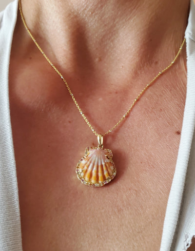 Enchanted Sunrise Shell Necklace  * Small