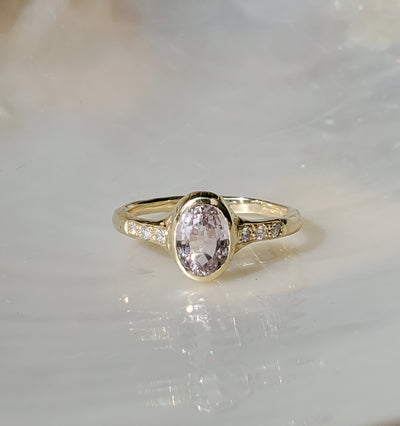 Oval Love Champagne Sapphire Ring