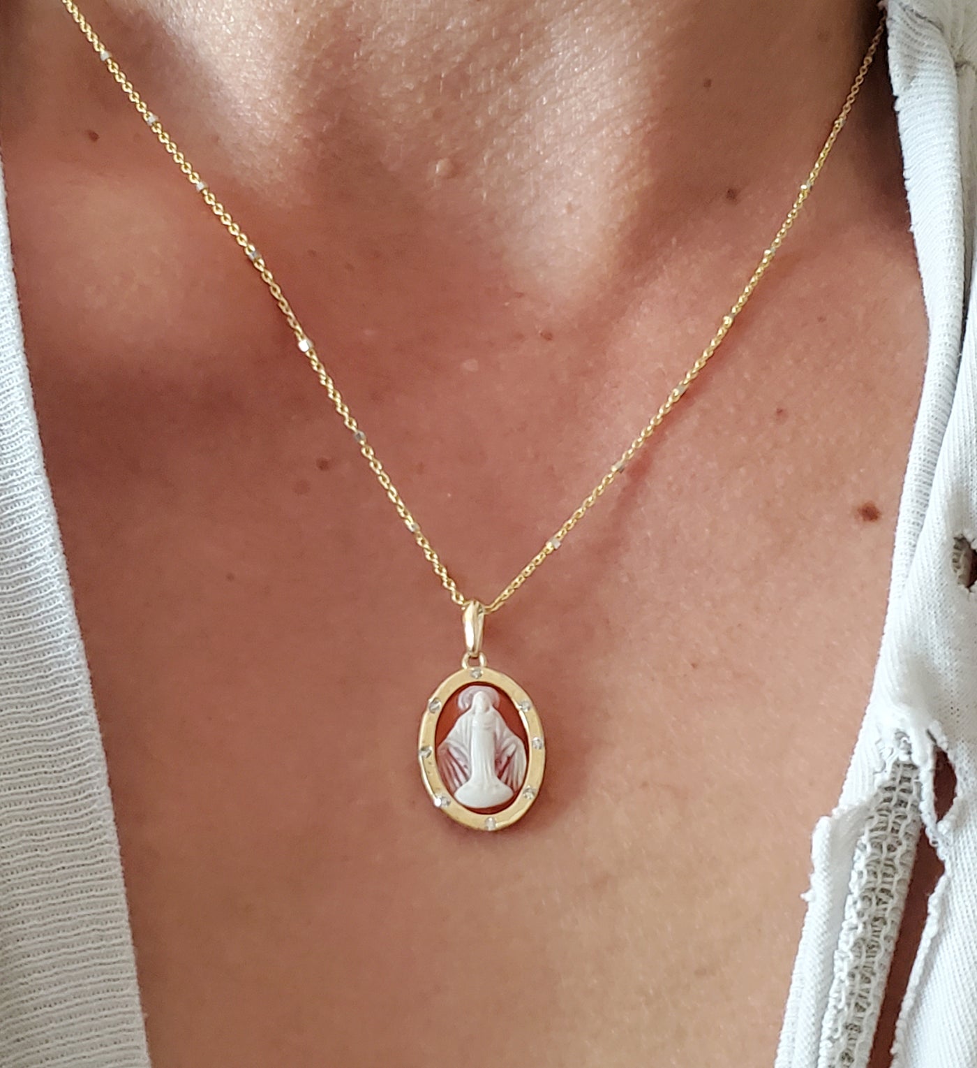 Enchanted Miraculous Mother Cameo Necklace I