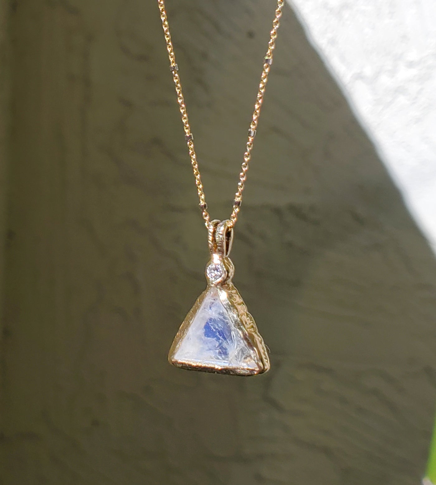 Pyramid of Light Moonstone Necklace  - (Limited Edition)