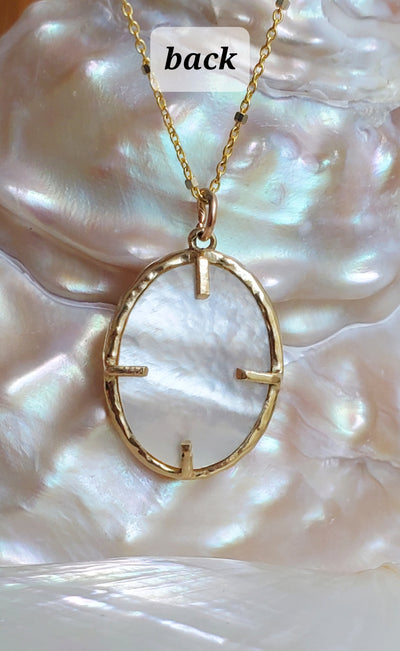 Blessed Mary Mother of Pearl Necklace