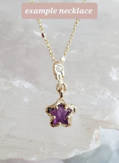 Amethyst Bi - Color Star Necklace