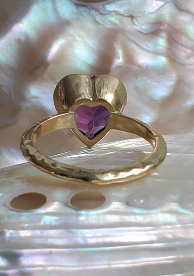 Amethyst Love Heart Ring - Limited Edition