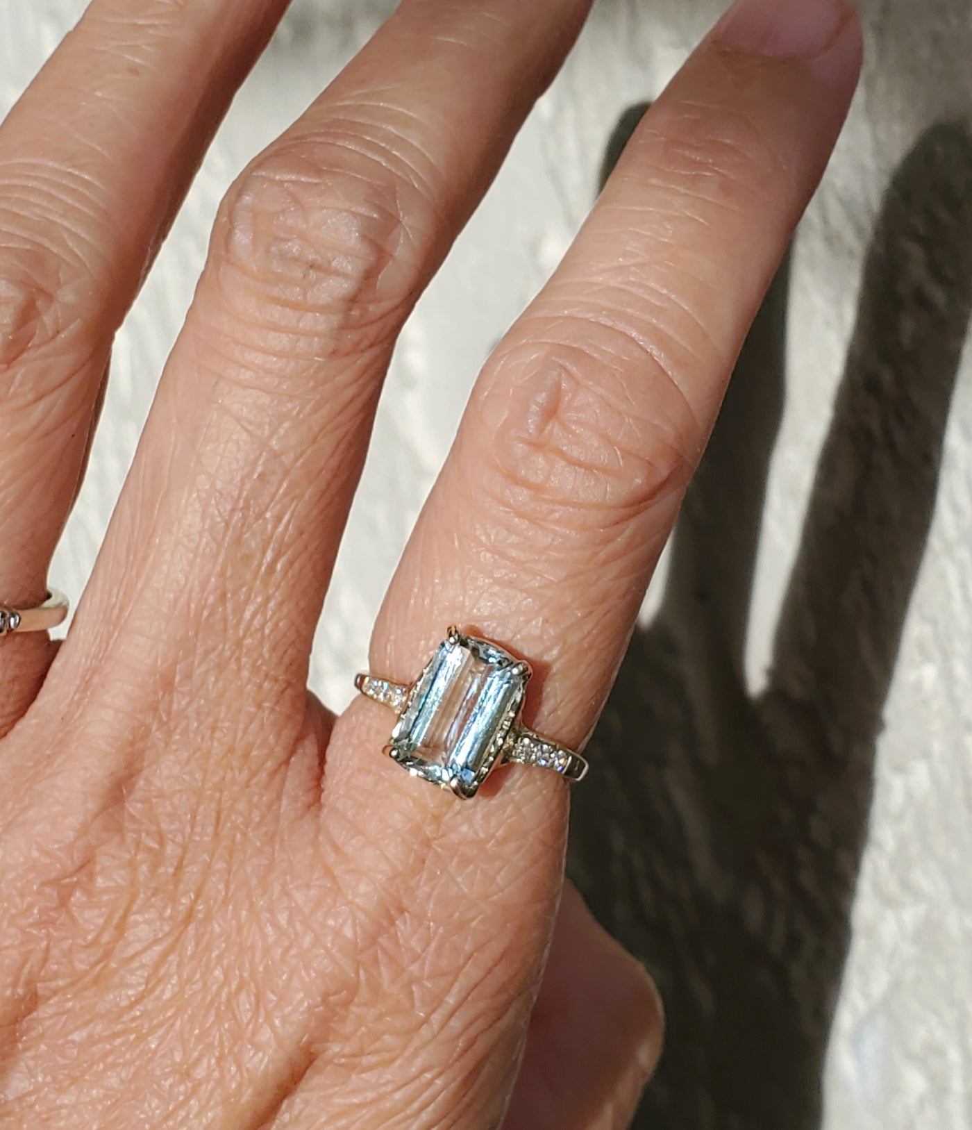 Guardian Pillar Aquamarine Ring