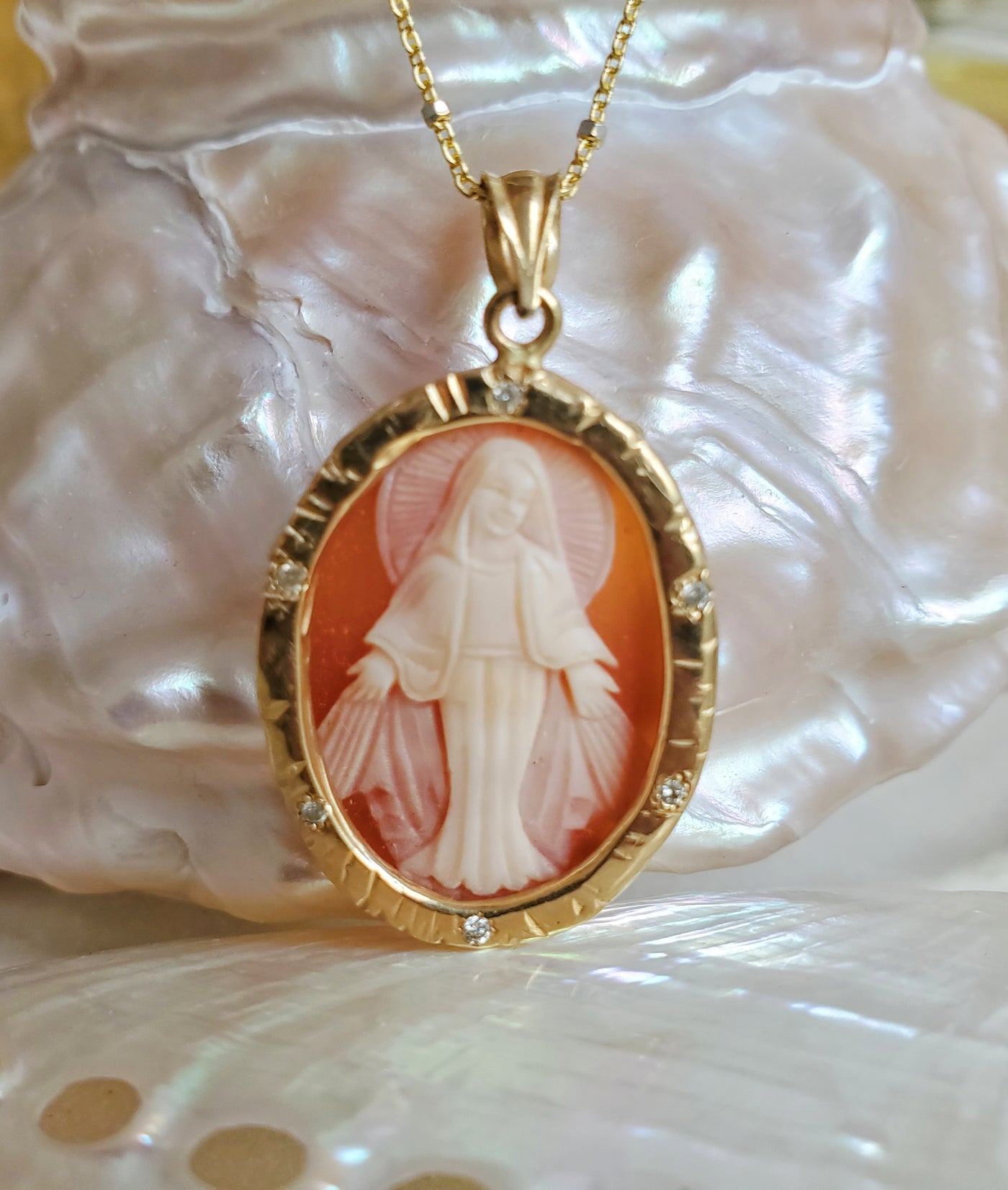 The Miraculous Madonna Cameo - Sacred Feminine
