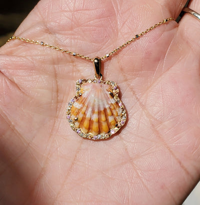 Enchanted Sunrise Shell Necklace  * Small