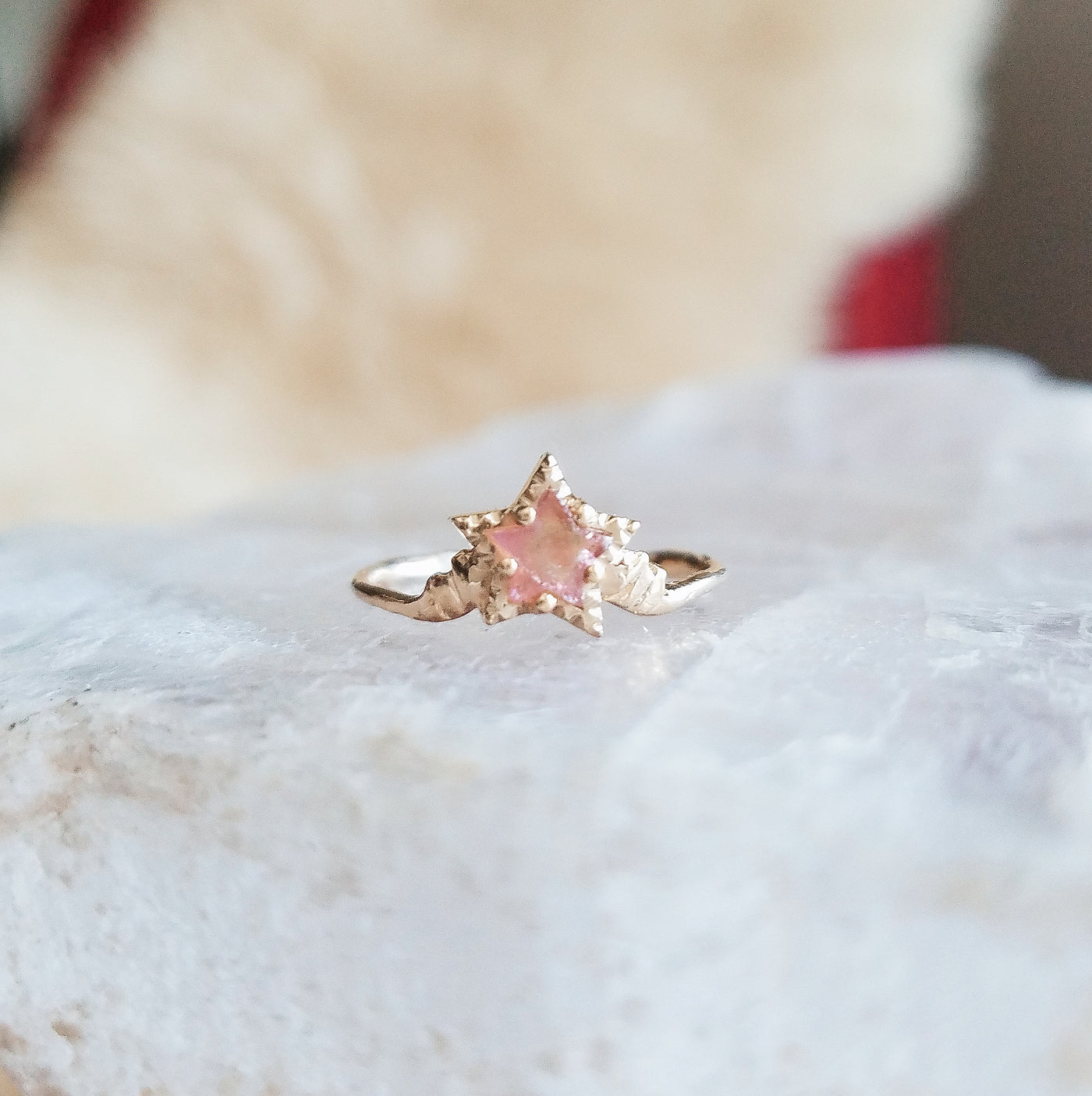 Guardian Pink Tourmaline Star Ring