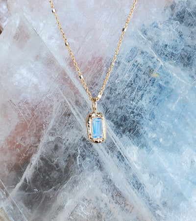 Guardian Baguette Moonstone Necklace  - Limited Edition