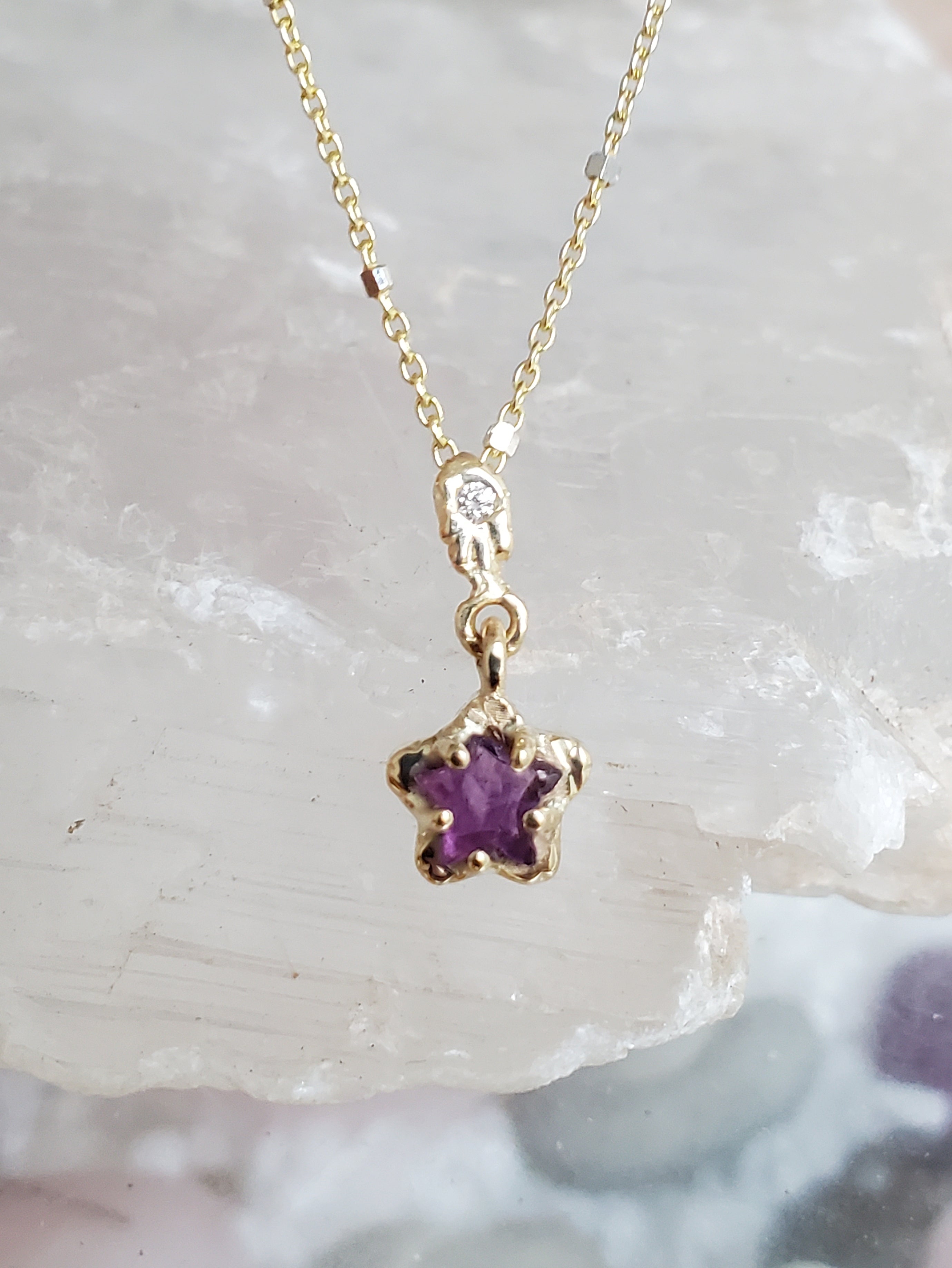 Amethyst Star Necklace – COMMUNION by Joy