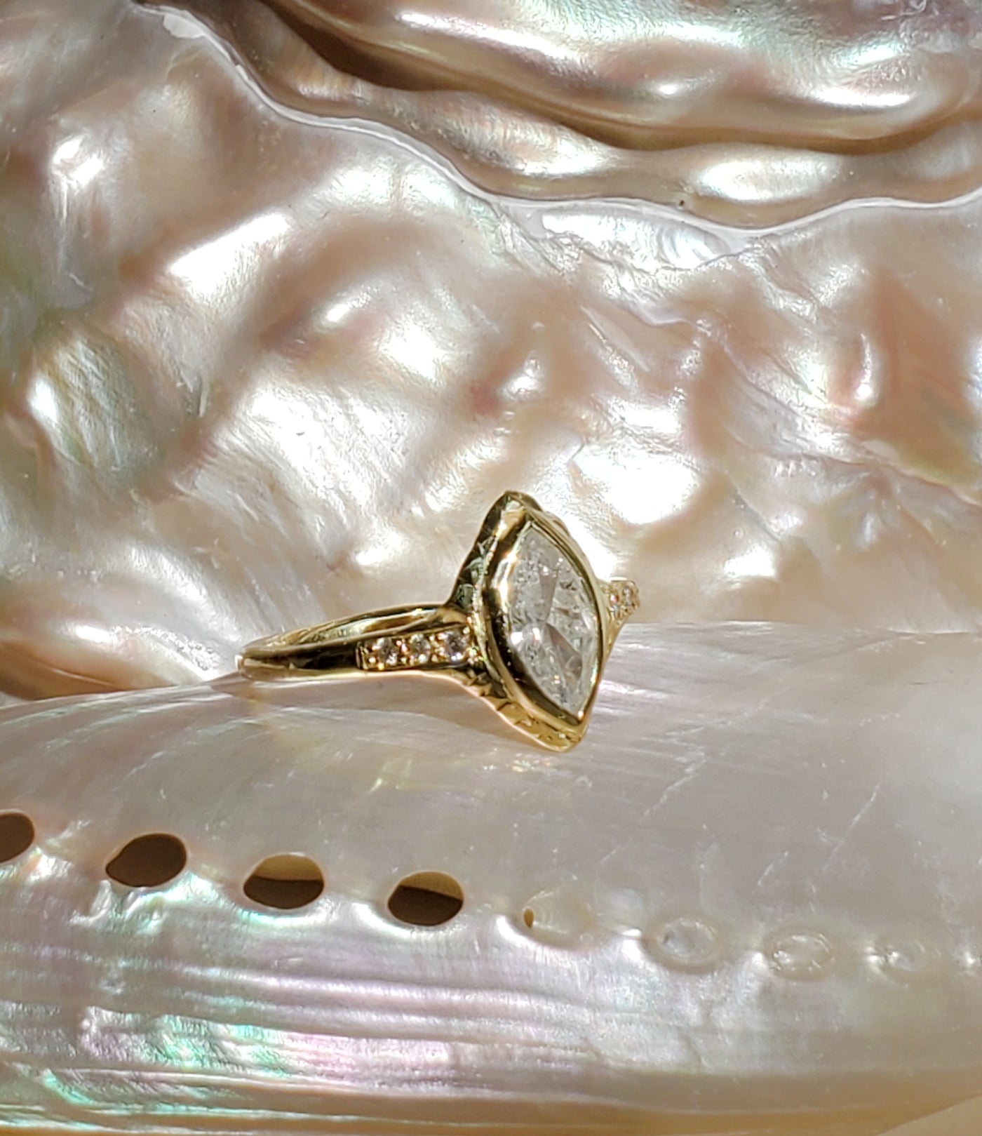 Sunlight Diamond Marquise Ring