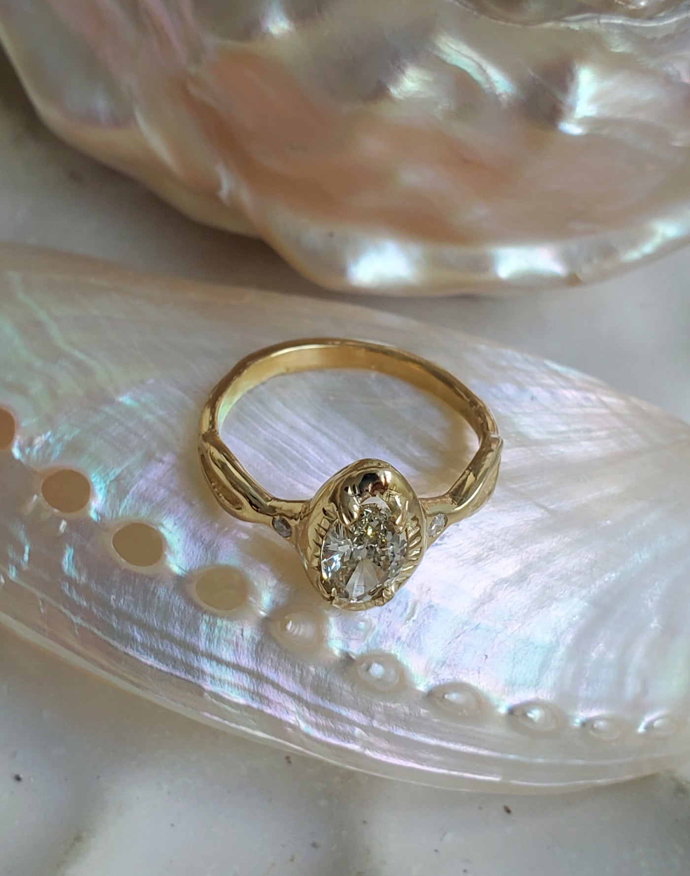 Enchanted Oval Antique Diamond Ring