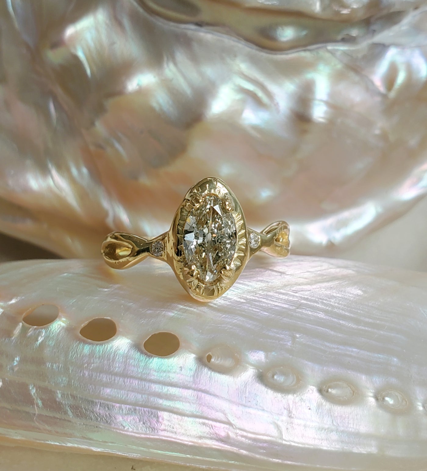 Antique Filigree Engagement Ring - .16ct Old European Cut Diamond Ring