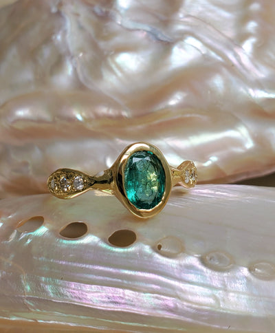 Enchanted Emerald Love  Ring
